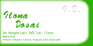 ilona dosai business card